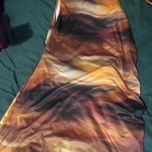 Multicolor Abstract Maxi Dress